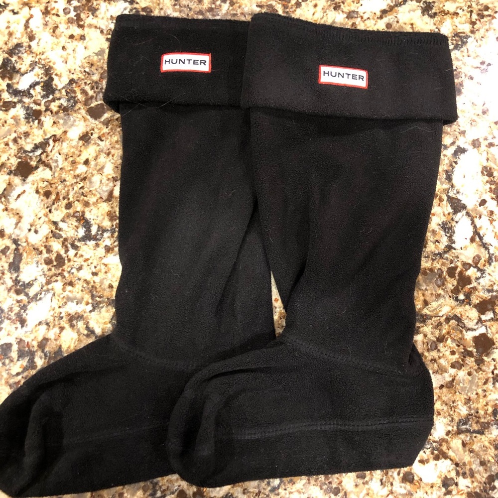 Hunter tall black fleece boot liner sz M new
